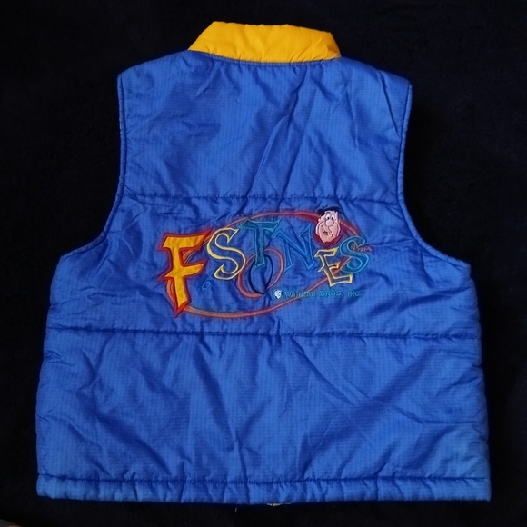 Rare Vintage 1997 Dasol The Flintstones Racing Our Team Baby Vest - Picture 1 of 5